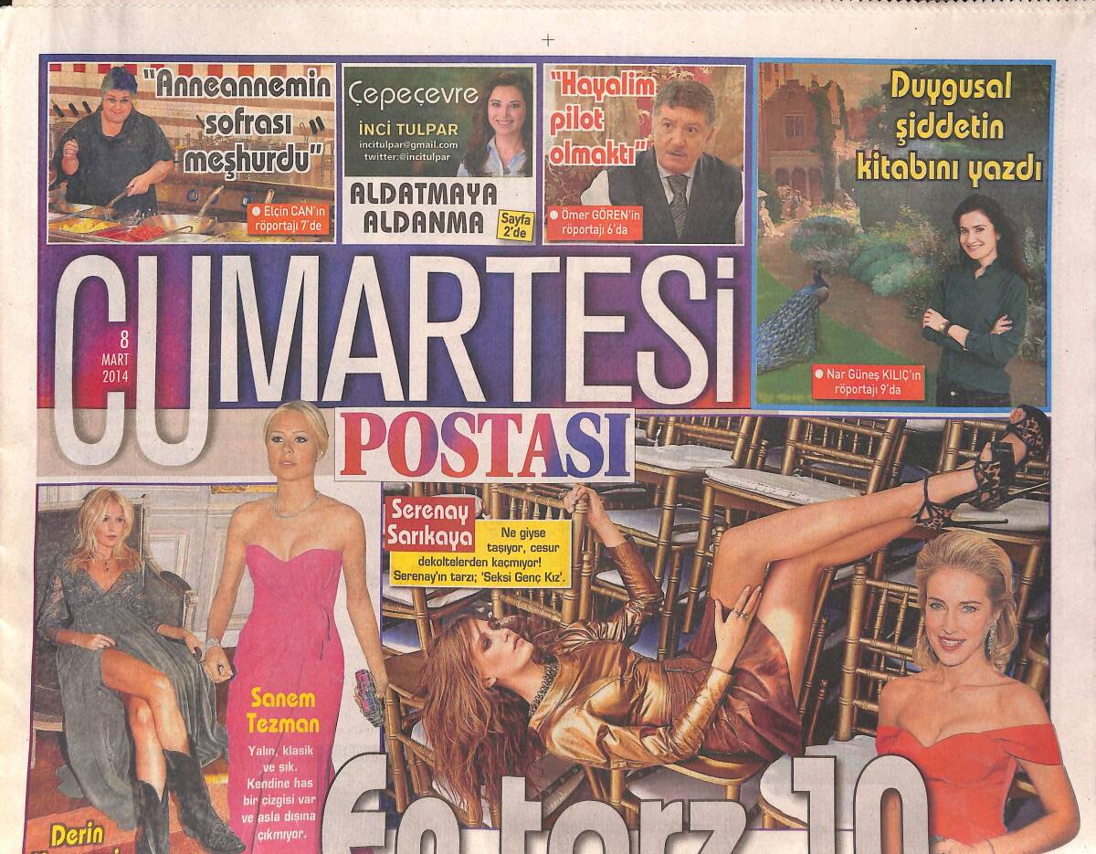 Cumartesi Postası 8 Mart 2014 - En Tarz 10 Kadın - Serenay Sarıkaya'nın Tarzı Seksi Genç Kız GZ136501 - 1