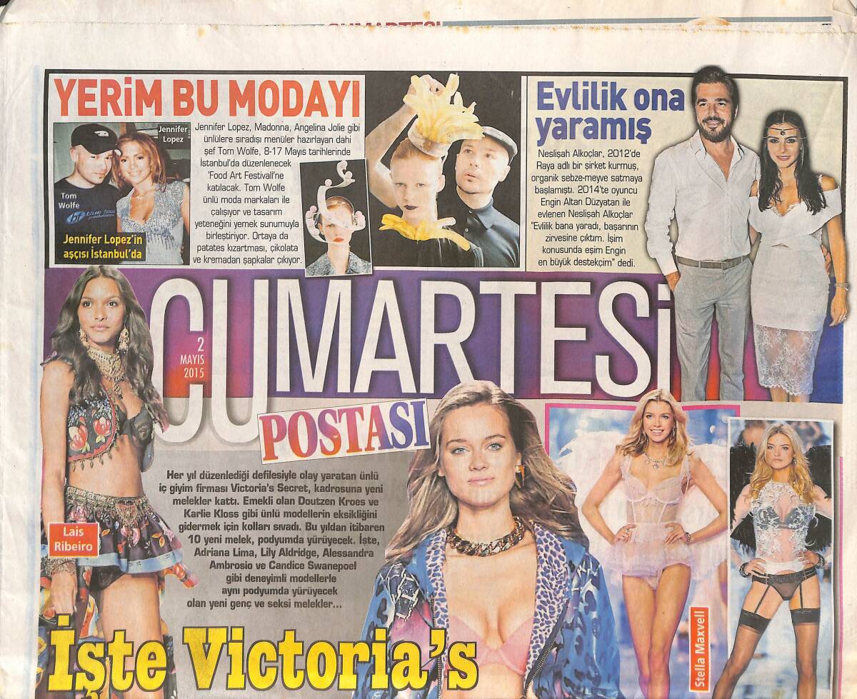 Cumartesi Postası Gazetesi 2 Mayıs 2015 - İşte Victoria's Secret'ın Yeni Melekleri - 20 Milyon Dolarlık Koma GZ136506 - 1