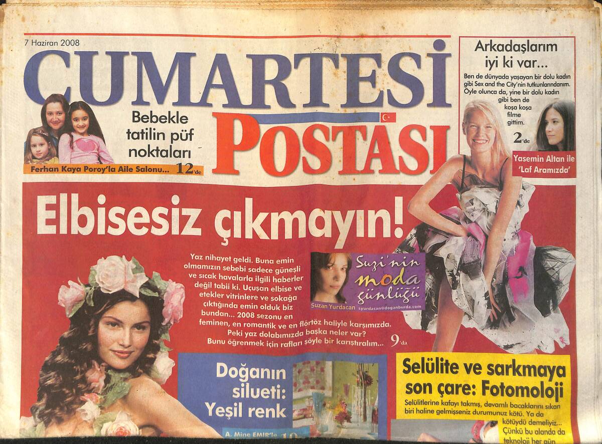 Cumartesi Postası Gazetesi 7 Haziran 2008 - Yasemin Altan 