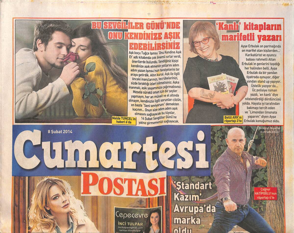 Cumartesi Postası Gazetesi 8 Şubat 2014 - Standart Kazım Avrupa'da Marka Oldu - Dünya'nın En Küçük Müzesi GZ136518 - 1