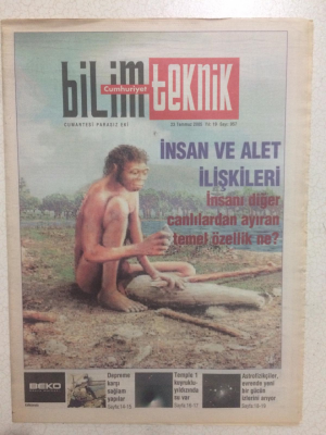 Cumhuriiyet Gazetesi Bilim Teknik Eki 23 Temmuz 2005 - İnsanı Diğer Canlılardan Ayıran Temel Özellik Ne? GZ23674 - 1