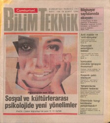 Cumhuriyet Bilim Teknik Dergisi 10 Şubat 1990 Sayı 153 - Sosyal Ve Kültürlerarası Psikolojide Yeni Yönelimler NDR77951 - Gökçekoleksiyon