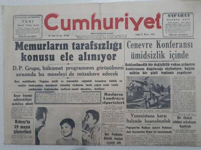 Cumhuriyet Gazete - 21 Mayıs 1954 - Rusların Londraya Siparişleri GZ112856 - 1