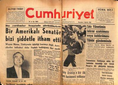 Cumhuriyet Gazetesi 1 Ağustos 1963 - Sağlık Ve Tekel Bakanları Dün Birer Konuşma Yaptılar GZ98231 - 1