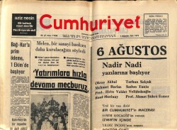 Cumhuriyet Gazetesi 1 Ağustos 1972 - Melen , Bir Sanayi Bankası Daha Kurulacağını Söyledi GZ70079 - 1
