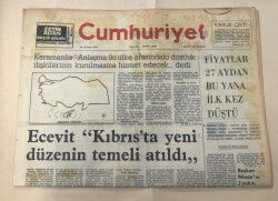 Cumhuriyet Gazetesi 1 Ağustos 1974 GZ1465 - 1
