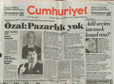 Cumhuriyet Gazetesi 1 Ağustos 1988 - Körfezde Barış Arayışı Sürüyor GZ85051 - 1