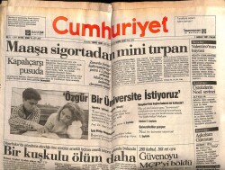 Cumhuriyet Gazetesi 1 Aralık 1991 - Park Otel Hükümet İncelemesinde GZ72484 - 1