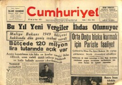 Cumhuriyet Gazetesi 1 Ekim 1948 - Ortadoğu Bloku Kurmak İçin Pariste Faaliyet GZ71489 - 1