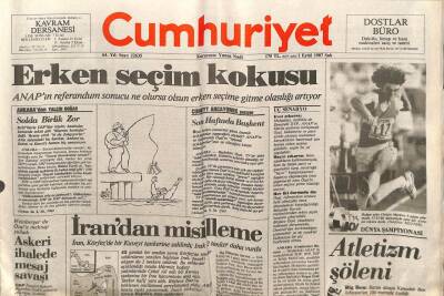 Cumhuriyet Gazetesi 1 Eylül 1987 - Doğum Günü Hediyesi GZ55491 - 1