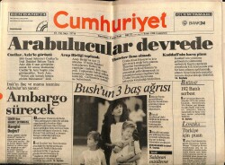Cumhuriyet Gazetesi 1 Eylül 1990 - Kaddafinin Barış Planı GZ64461 - 2