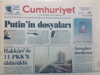 Cumhuriyet Gazetesi - 1 Eylül 2004 - Putinin Dosyaları GZ46584 - 1