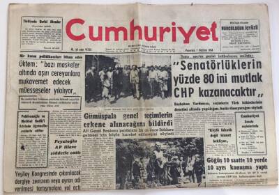 Cumhuriyet Gazetesi 1 Haziran 1964-Gümüş Pala Genel Seçimlerin Erkene Alınacağını Bildirdi GZ6131 - 1