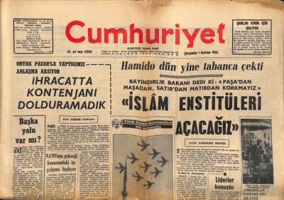 Cumhuriyet Gazetesi 1 Haziran 1966 - Zonguldakta 5700 İşçi Ocağa Girmedi - Amerikan Pazarları Arandı GZ121805 - 1