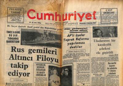 Cumhuriyet Gazetesi 1 Haziran 1967 - Rus Gemileri Altıncı Filoyu Takip Ediyor GZ85545 - 1