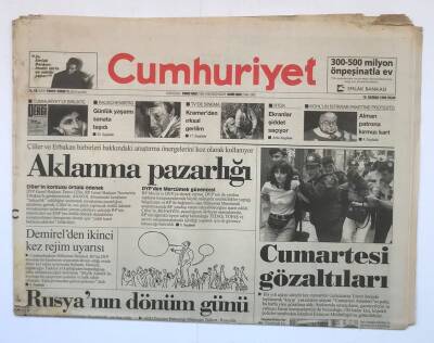 Cumhuriyet Gazetesi 1 Haziran 1996 - Habitat II Sona Erdi - İstanbuldan Castro Geçti GZ8755 - 1