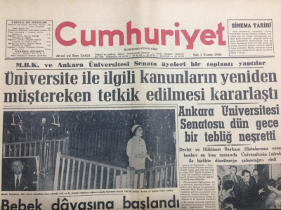 Cumhuriyet Gazetesi 1 Kasım 1960 - Yassıada İntıbaları - GZ12052 - 2