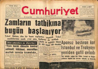 Cumhuriyet Gazetesi 1 Mart 1963 - Partisinin Tenkid Edilmesine Tahammül Edemiyen Bir AP Milletvekili Silah Çekti GZ96922 - 1