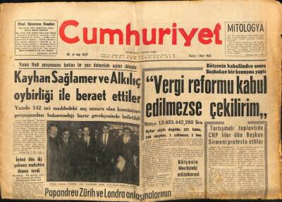 Cumhuriyet Gazetesi 1 Mart 1964 - Toptaşı Cezaevindeki Mahkumlar Ayaklandı GZ88038 - 1
