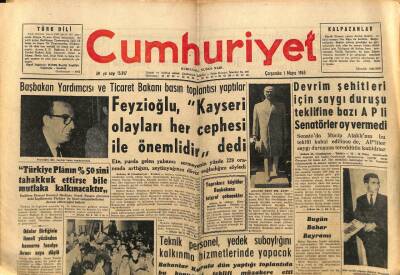 Cumhuriyet Gazetesi 1 Mayıs 1963 - Yunan Kraliçesi Ve Kızı , Londrada Nümayişçiler Tarafından Tartaklandı GZ81351 - 1