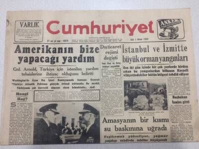 Cumhuriyet Gazetesi 1 Nisan 1952 - Amerikanın Bize Yapacağı Yardım GZ52712 - 1