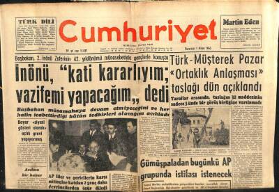 Cumhuriyet Gazetesi 1 Nisan 1963 - 1955 TE İnşa Edilen Siirt Hastanesinde Yıkılma Tehlikesi GZ103230 - 1