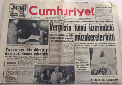 Cumhuriyet Gazetesi 1 Nisan 1964-Atatürkün Annesinin Büstü Törenle Açıldı GZ6037 - 1