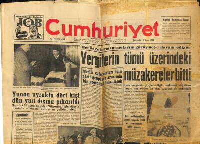 Cumhuriyet Gazetesi 1 Nisan 1964 - Makarios 42.000 Kişilik Bir Rum Ordusu Kuruyor GZ91407 - 1