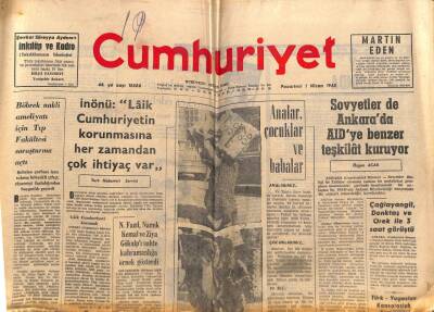 Cumhuriyet Gazetesi 1 Nisan 1968 - Romanyaya Kömür Satıp Petrol Alacağız GZ80344 - 1