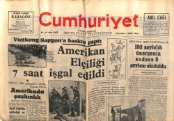 Cumhuriyet Gazetesi 1 Şubat 1968 - Amerikan Elçiliği 7 Saat İşgal Edildi GZ103112 - 2
