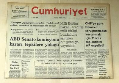 Cumhuriyet Gazetesi 1 Şubat 1976 GZ494 - 1