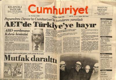 Cumhuriyet Gazetesi 1 Şubat 1987 - ABD Gemileri Alarmda GZ65113 - 1