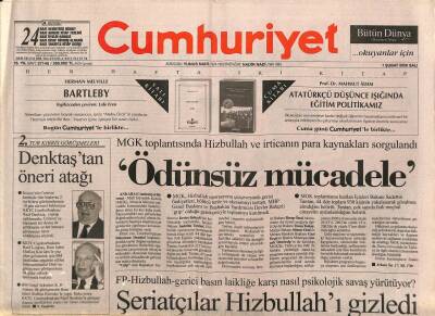 Cumhuriyet Gazetesi 1 Şubat 2000 - MGK Toplantısında Hizbullah Ve İrticanın Para Kaynakları Sorgulandı GZ96433 - 1