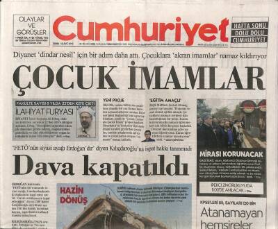 Cumhuriyet Gazetesi 1 Şubat 2019 - Avrasyaya Sehven Zam - Bakanlıklar Açıkladı İstihdam Hızlı Bir Şekilde Eridi GZ95267 - 1