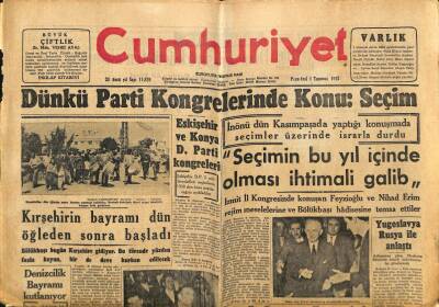 Cumhuriyet Gazetesi 1 Temmuz 1957 - Yeni Alman Ordusu İle Fabrikaları Alman Gençlerini Paylaşamıyorlar GZ87217 - 1