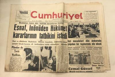Cumhuriyet Gazetesi 10 Ağustos 1962 GZ980 - 1