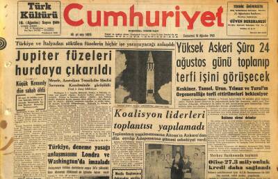 Cumhuriyet Gazetesi 10 Ağustos 1963 - Peter Ustinovun Dedesinin Amcası , Osmanlılar Nezdinde Rusyanın Sefirliğini Yapmış GZ120722 - 1