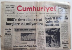 Cumhuriyet Gazetesi 10 Ağustos 1968 - Milyonluk Kazanca Göre Vergi Verenler Azalıyor GZ6265 - 1