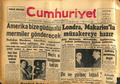 Cumhuriyet Gazetesi 10 Aralık 1957 - Yeşilköy Denizpark Oteli Dün Yandı - Ali İhsan Sâbis Dün Vefat Etti GZ121935 - 1