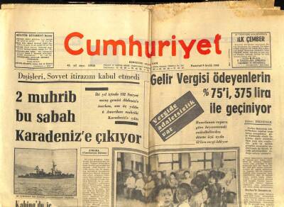 Cumhuriyet Gazetesi - 10 Aralık 1968 - Karadeniz de Gövde Gösterisi GZ99475 - 1