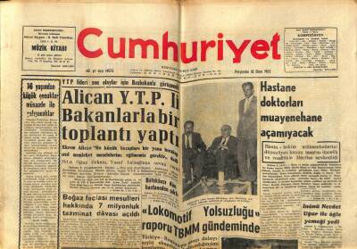 Cumhuriyet Gazetesi 10 Ekim 1963 - Alican YTPli Bakanlarla Bir Toplantı Yaptı GZ59094 - 1