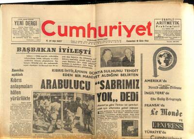 Cumhuriyet Gazetesi 10 Ekim 1964 - Goldwaterin Arkasında Daha Kimler Var ? GZ85388 - 1