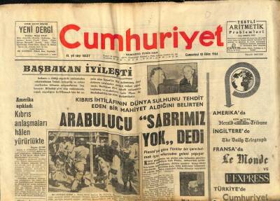 Cumhuriyet Gazetesi 10 Ekim 1964 - Goldwaterin Arkasında Daha Kimler Var ? GZ84967 - 1