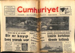 Cumhuriyet Gazetesi 10 Eylül 1966 - İzmirin Kurtuluşu Törenle Kutlandı GZ103192 - 1