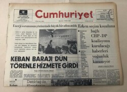 Cumhuriyet Gazetesi 10 Eylül 1974 GZ1505 - 1