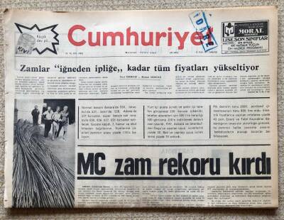Cumhuriyet Gazetesi 10 Eylül 1977 GZ101 - 1