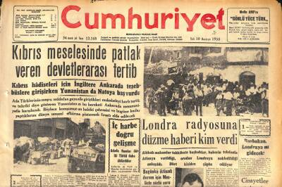 Cumhuriyet Gazetesi 10 Haziran 1958 - Londra Radyosuna Düzme Haberi Kim Verdi ? - Yunus Nadi Mükâfatı En Güzel Roman Müsabakası GZ120208 - 1
