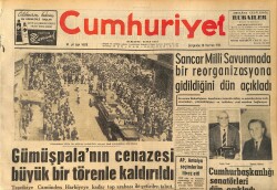 Cumhuriyet Gazetesi 10 Haziran 1964 - Gümüşpala'nın Cenazesi Büyük Bir Törenle Kaldırıldı GZ160368 - Gökçekoleksiyon