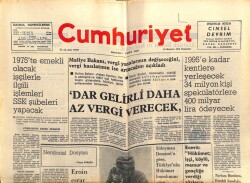 Cumhuriyet Gazetesi 10 Haziran 1974 - Dar Gelirli Daha Az Vergi Verecek GZ103150 - 2