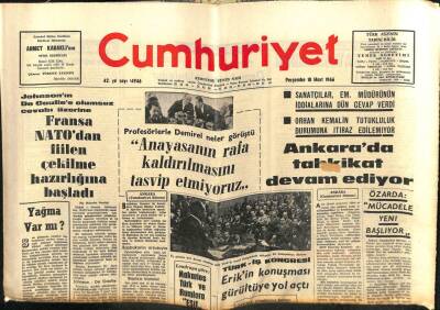 Cumhuriyet Gazetesi 10 Mart 1966 - Ankarada Tahkikat Devam Ediyor GZ103069 - 2